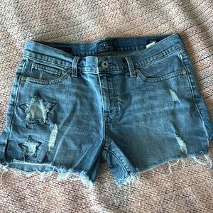 Distressed Star Shorts